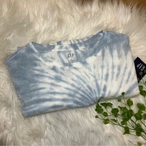 GAP Vintage Crewneck T-Shirt Blue Tie Dye